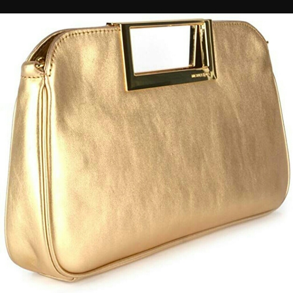 Michael Kors Gold Berkley Large Clutch - Picture 3 of 7